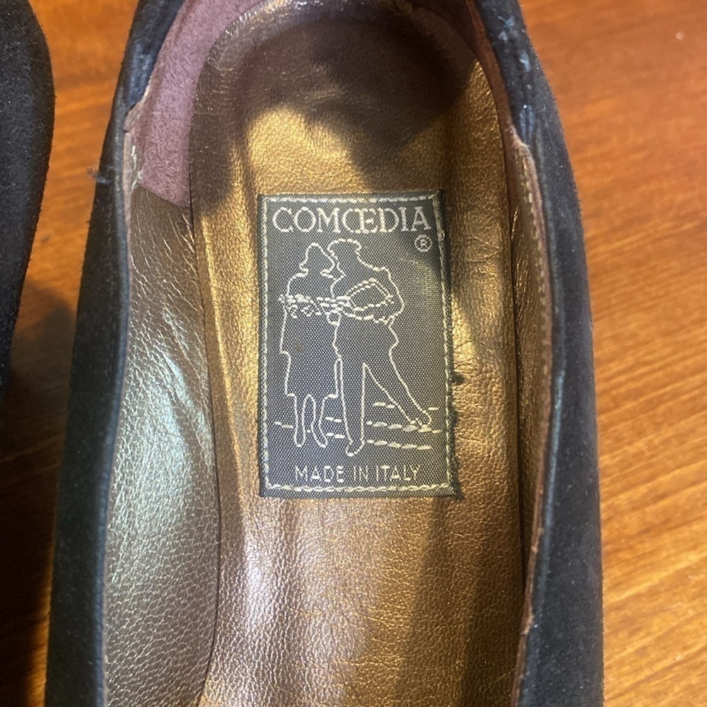 RARE Comcedia Italian Vintage High Heel Suede Shoes Eu 36 US 5.5 unique design - Picture 7 of 15